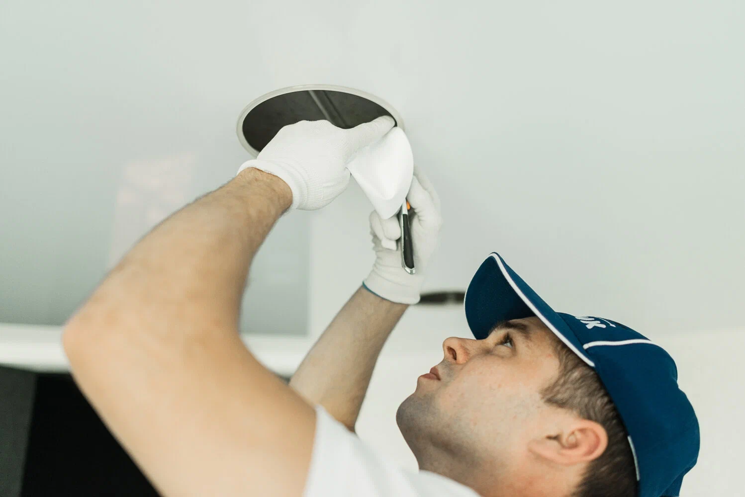 Urban Air Duct Cleaning specialist performing service in Malton Ontario