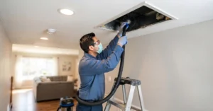 Air duct cleaning before and after​