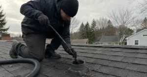 cleaning dryer vent from roof